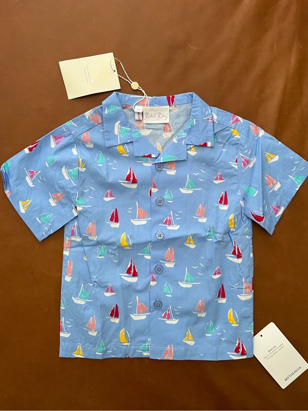 RACHEL RILEY Sailboat Shirt, 3yrs - NEW